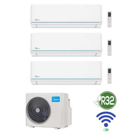 Nuova Versione GARANZIA ITALIA Condizionatore Climatizzatore Trial Split Midea Evolution 9000 + 9000 + 9000 M3OA-27HFN8-Q Wi-Fi