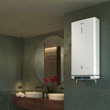 CADEL Spin Plus 9 Airtech/Up-Twin Puissance 8.5kW WiFi Sortie Fumée Supérieure Couleur Cadel : Acier Titanium codice 7024012