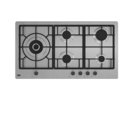 NUOVO MODELLO PIANO GAS HIML95225SXE 90CM 4+1WOK Beko Cod. 8860873200 Piani Cottura A Gas