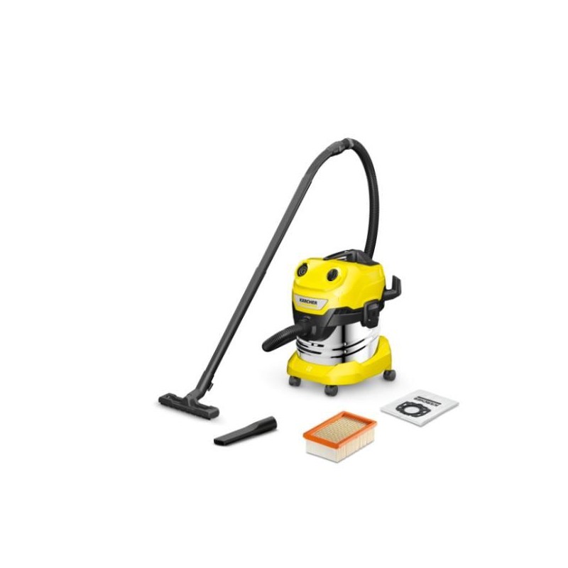 NUOVO MODELLO ASPIRATORE SOLIDO LIQUIDI WD 4 Kaercher Cod. 16282600 Pulizia Superfici Bidoni Aspiratutto