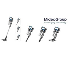 NUOVO MODELLO SCOPA RIC P6 SENZA FILI 350W Midea Cod. P6MCS1825GB Pulizia Superfici Scope Elettriche Ricaricabili