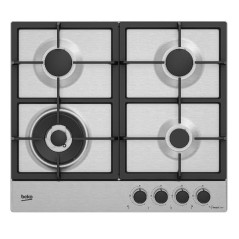 NUOVO MODELLO PIANO A GAS HIAW64225SXE 60CM 3+1 Beko Cod. 7751688318 Piani Cottura A Gas