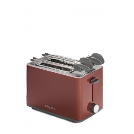 NUOVO MODELLO TOSTAPANE PINZE 850W RED Tognana Porcellane Cod. D2DTN01IRROA Cottura Tostapane