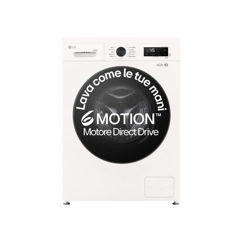 NUOVO MODELLO Lg LAVASC 8/5 KG CLASSE A(LAV)E(COMPL) Cod. W4NX1085NWB A Carica Frontale