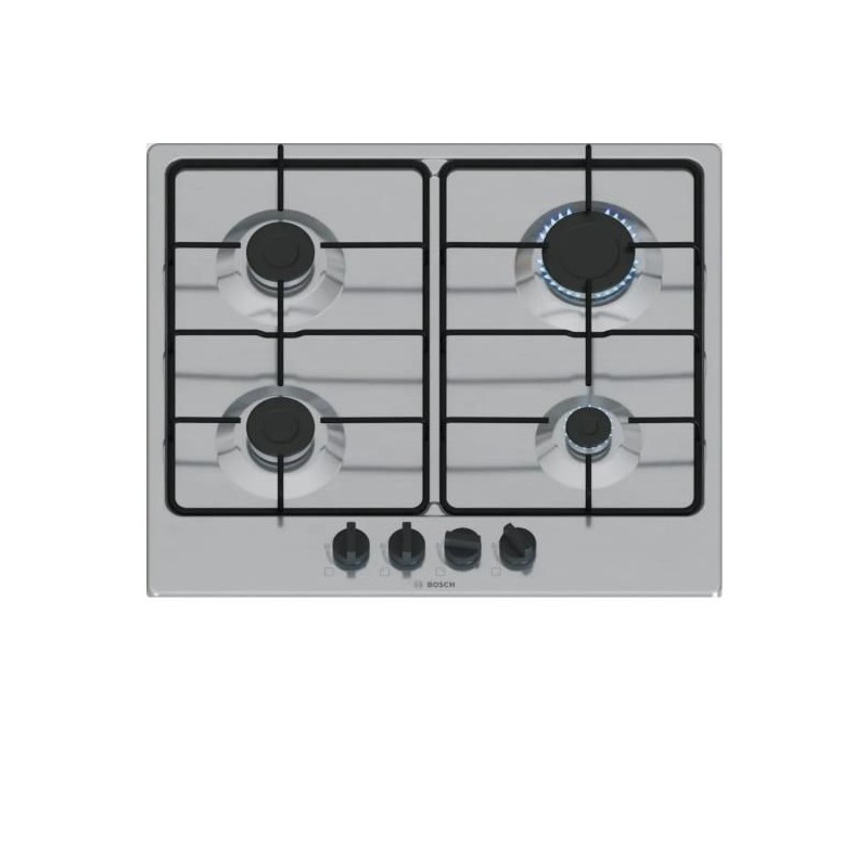 NUOVO MODELLO Bosch PIANO GAS PGP6B5K85 60CM 4F INOX Cod. PGP6B5K85 A Gas