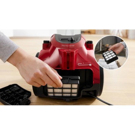 NUOVO MODELLO Bosch ASP TRAINO S/SACCO 700W ROSSO Cod. BGC05AAA2 Aspirapolvere con Cavo