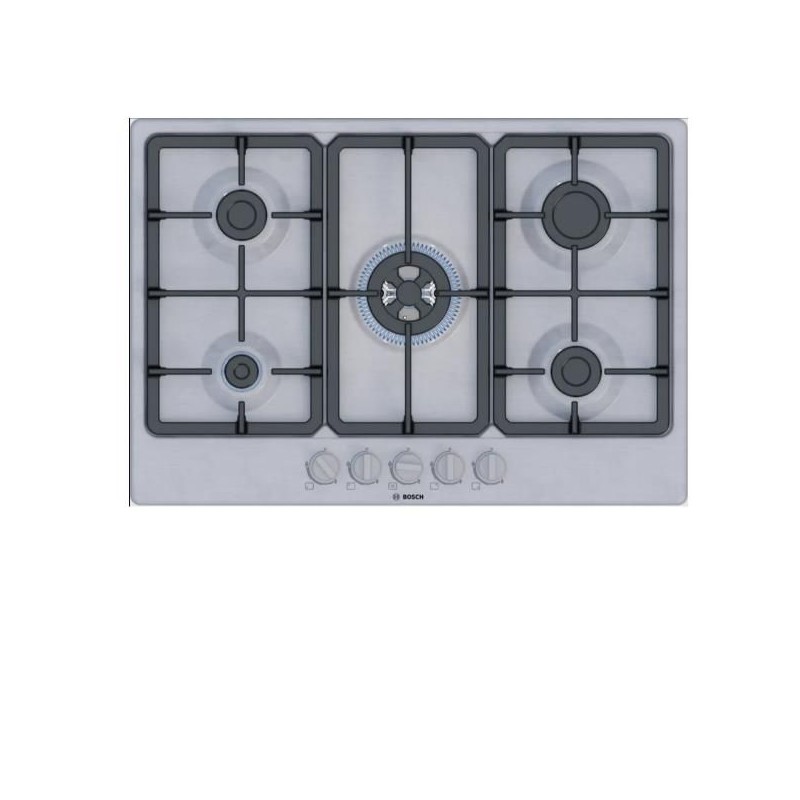 PROMOZIONE Bosch PIANO GAS PGQ7B5K90 5F 75CM INOX Cod. PGQ7B5K90 A Gas