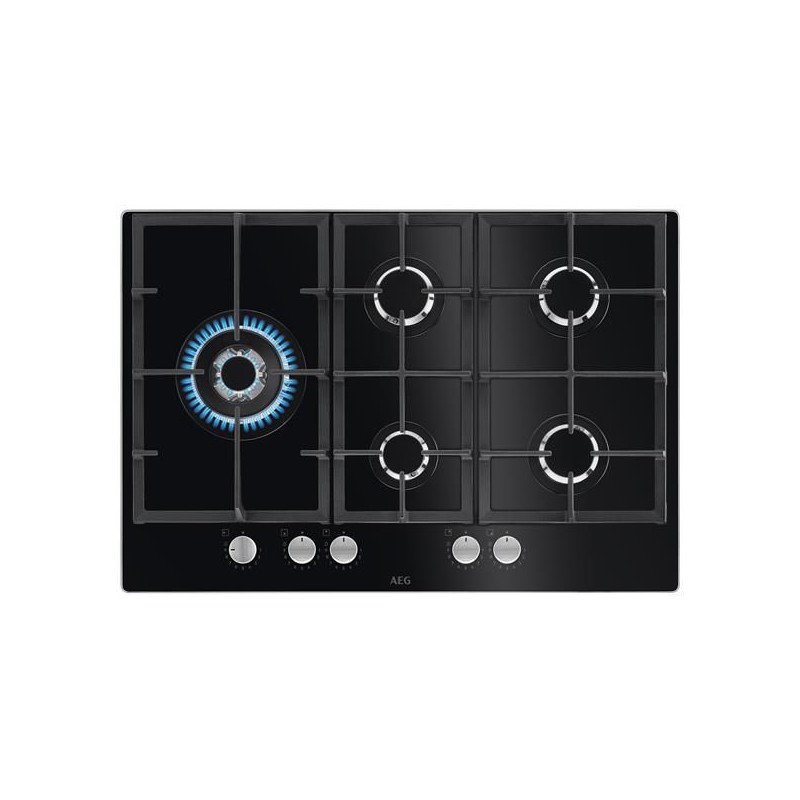 PROMOZIONE Aeg PIANO GAS HKB75820NB 75CM 5F NERO Cod. 949630949 A Gas