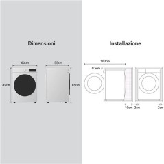 PROMOZIONE Lg LAVASC 8/5 KG CLASSE A(LAV)E(COMPL) Cod. W4NX1085NWB A Carica Frontale