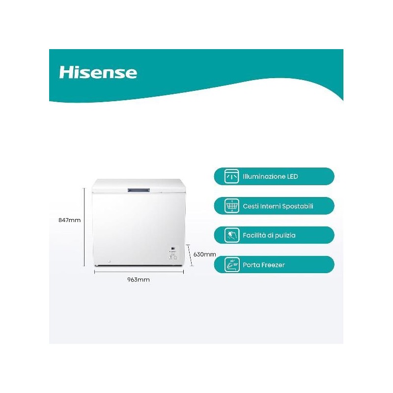 PROMOZIONE Hisense CONG. ORIZZ. 248L Cod. FC321D4AWLE Orizzontali