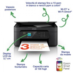 PROMOZIONE Epson WORKFORCE WF-2910DWF Cod. C11CK64402 Multifunzione Ink-Jet