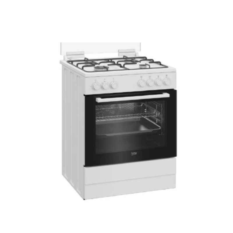 PROMOZIONE Beko CUCINA 60X60 FBE62011WC FORNO GAS Cod. 7786187639 FORNO ELETTRICO VENTILATO  e  PIANO COTTURA