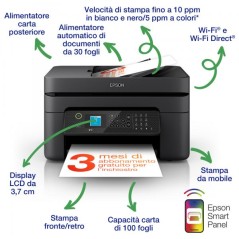 PROMOZIONE Epson WORKFORCE WF-2930DWF Cod. C11CK63403 Multifunzione Ink-Jet