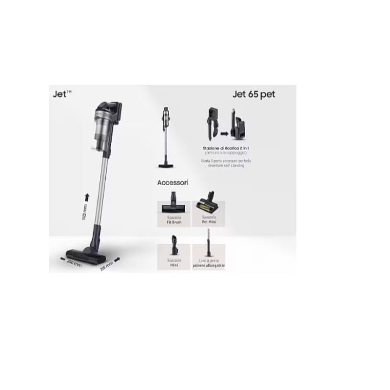 PROMOZIONE Samsung SCOPA 150W 60MIN Cod. VS15A60AGR5/WA Scope Elettriche con Cavo