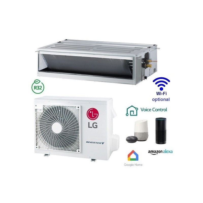 Ultima Versione Condizionatore Climatizzatore R32 LG Canalizzato 12000 btu CL12F + UUA1 Mono SPlit Bassa Prevalenza