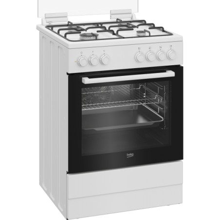 PROMOZIONE Beko CUCINA 60X60 FBE62011WC FORNO GAS Cod. 7786187639 FORNO ELETTRICO VENTILATO  e  PIANO COTTURA