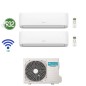 GARANZIA ITALIA Condizionatore Climatizzatore Dual Split Hisense Hi-Comfort 12000+18000 BTU esterna 5AMW105U4RQC WiFi A++