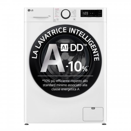 PROMOZIONE Lg LAV 11KG A-10   BLACK DOOR Cod. F4R3011NSWB A Carica Frontale