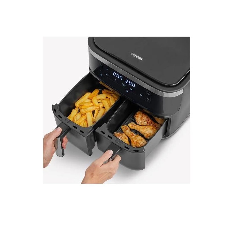 PROMOZIONE Severin AIRFRIER 2CEST 2X4L 2600W Cod. FR2463 Friggitrici