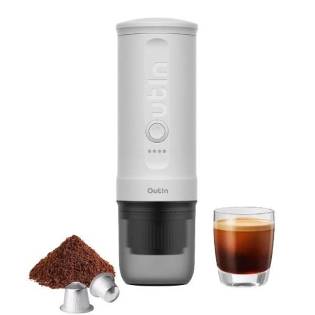 PROMOZIONE Outin CAFFE ESPR PORT.NANO BIANCO PERLA Cod. OTEM-01-PW AUTOMATICHE