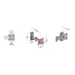 PROMOZIONE Meliconi STAFFA PARETE DOUBLE R EDR100 Cod. 580409 STAFFE