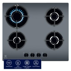 PROMOZIONE Electrolux PIANO GAS EGG64272M 60CM 4F MIRROR Cod. 949641007 A Gas