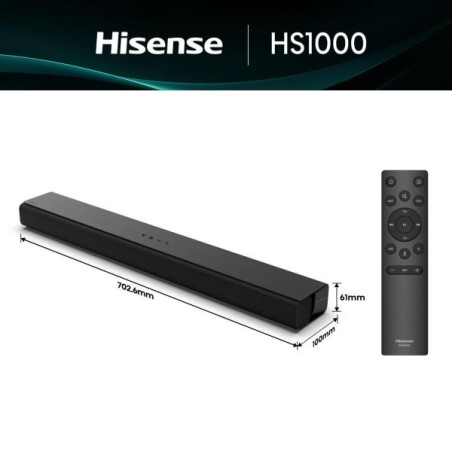 PROMOZIONE Hisense SOUNDBAR HS1000 2.0 DOLBY BT 120W Cod. HS1000 SoundBar