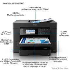 PROMOZIONE Epson WORKFORCE WF-7840DTWF Cod. C11CH67402 Multifunzione Ink-Jet