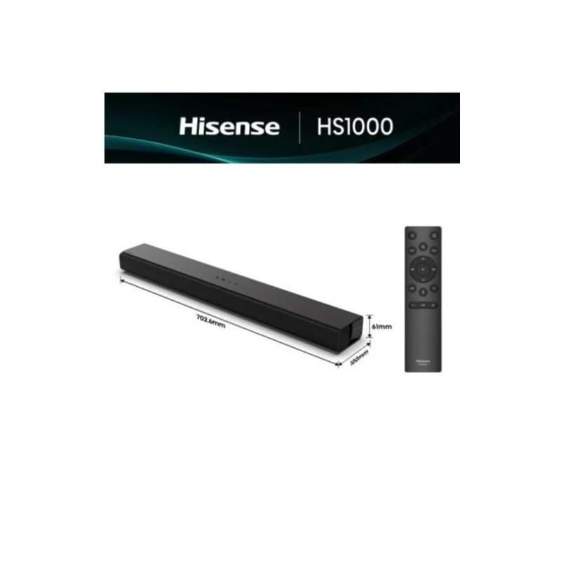 PROMOZIONE Hisense SOUNDBAR HS1000 2.0 DOLBY BT 120W Cod. HS1000 SoundBar PROMOZIONE Hisense SOUNDBAR HS1000 2.0 DOLBY BT 120W Cod. HS1000 SoundBar