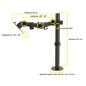PROMOZIONE Prodotti Bulk BRACCIO SUPPORTO DA TAVOLO 32 Cod. LKBR60 STAFFE