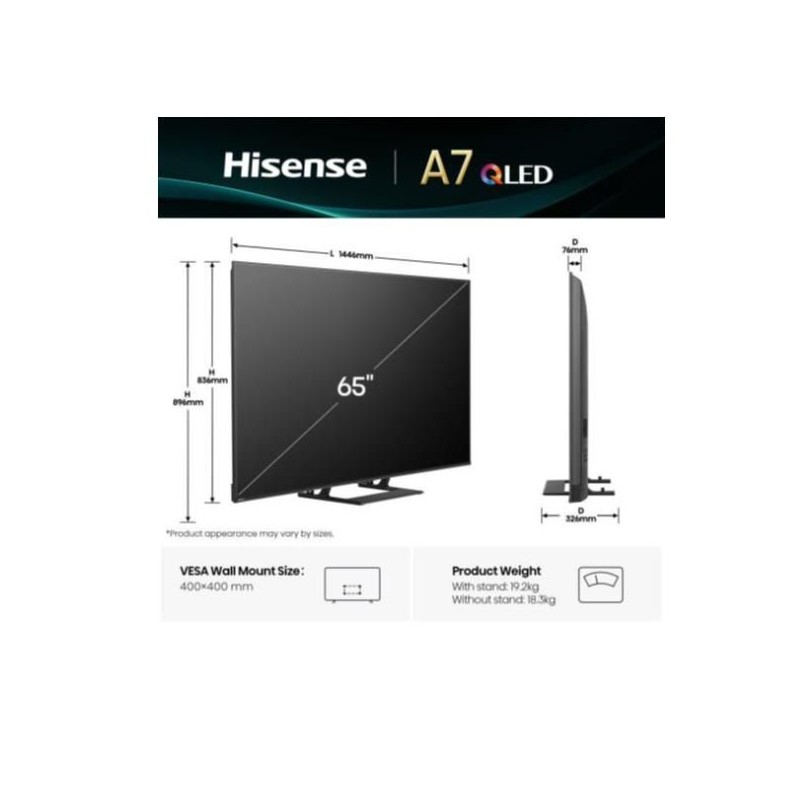 PROMOZIONE Hisense 65 A79Q QLED 4K UHD SMART VIDAA SUB Cod. 65A79Q TV PROMOZIONE Hisense 65 A79Q QLED 4K UHD SMART VIDAA SUB Cod. 65A79Q TV