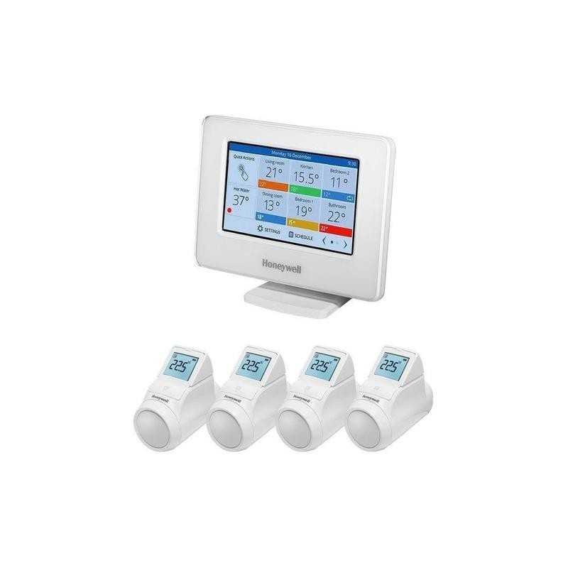 TERMOSTATO ELETTRONICO DA RADIATORE HONEYWELL EVOHOME 4 TESTE ATP924R3020 - WIFI TERMOSTATO ELETTRONICO DA RADIATORE HONEYWELL EVOHOME 4 TESTE ATP924R3020 - WIFI
