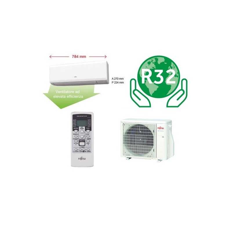 GARANZIA ITALIA Condizionatore Climatizzatore R32 Fujitsu ASYG09KPCE 9000 btu Mono SPlit Inverter