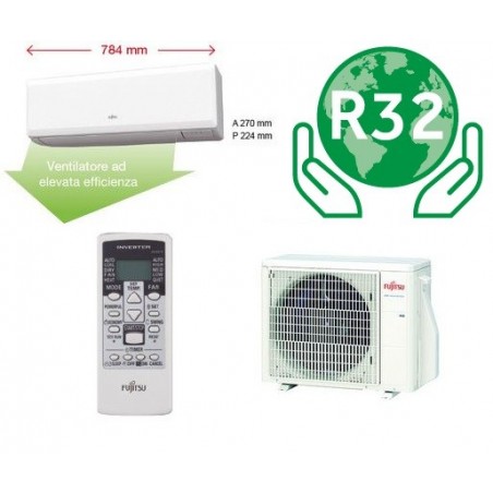 Condizionatore Climatizzatore R32 Fujitsu ASYG09KPCA Mono SPlit Inverter