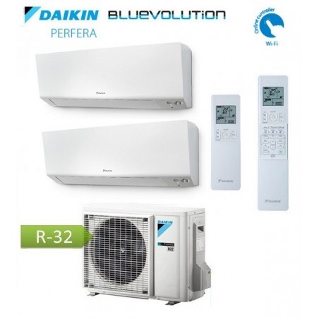 Climatizzatore Condizionatore Dual Split DAIKIN R32 - Perfera 7+7 - 2MXM40N + 2x FTXM20R