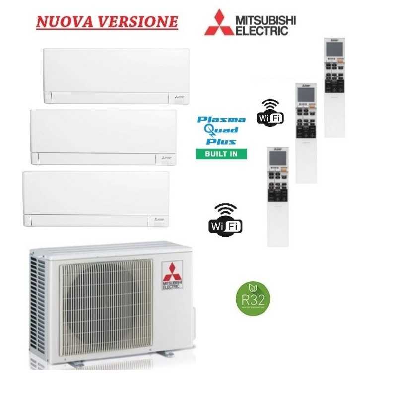 Nuova Versione Condizionatore Climatizzatore Mitsubishi tial Split 9+9+9 - MXZ-3F68VF + 3x MSZ-AY25VGKP plasma quad PLUS