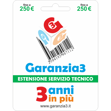 Garanzia3 Estensione del Servizio Tecnico Fino a 250,00 Euro