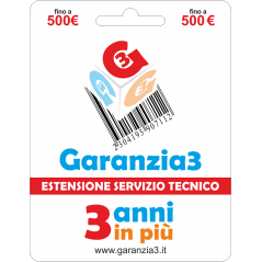 Garanzia3 Estensione del Servizio Tecnico Fino a 500,00 Euro