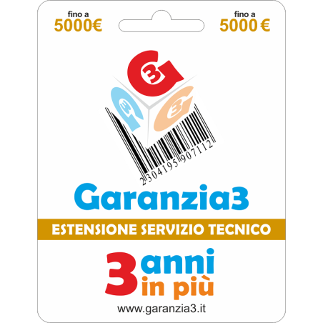 Garanzia3 Estensione del Servizio Tecnico Fino a 5000,00 Euro