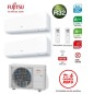 NUOVO Condizionatore Climatizzatore R32 WIFI Fujitsu Dual Split 12000 + 12000 AOEG18KBCA2 + 2x ASEH12KGTG